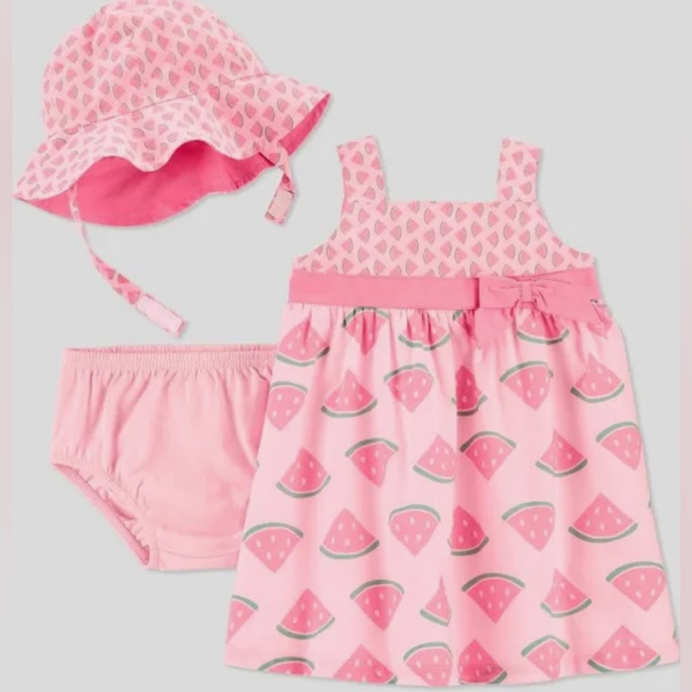 Carter’s Just One You Baby Girls’s Watermelon Print Dress Set - 24mos - NWT $30